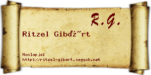 Ritzel Gibárt névjegykártya